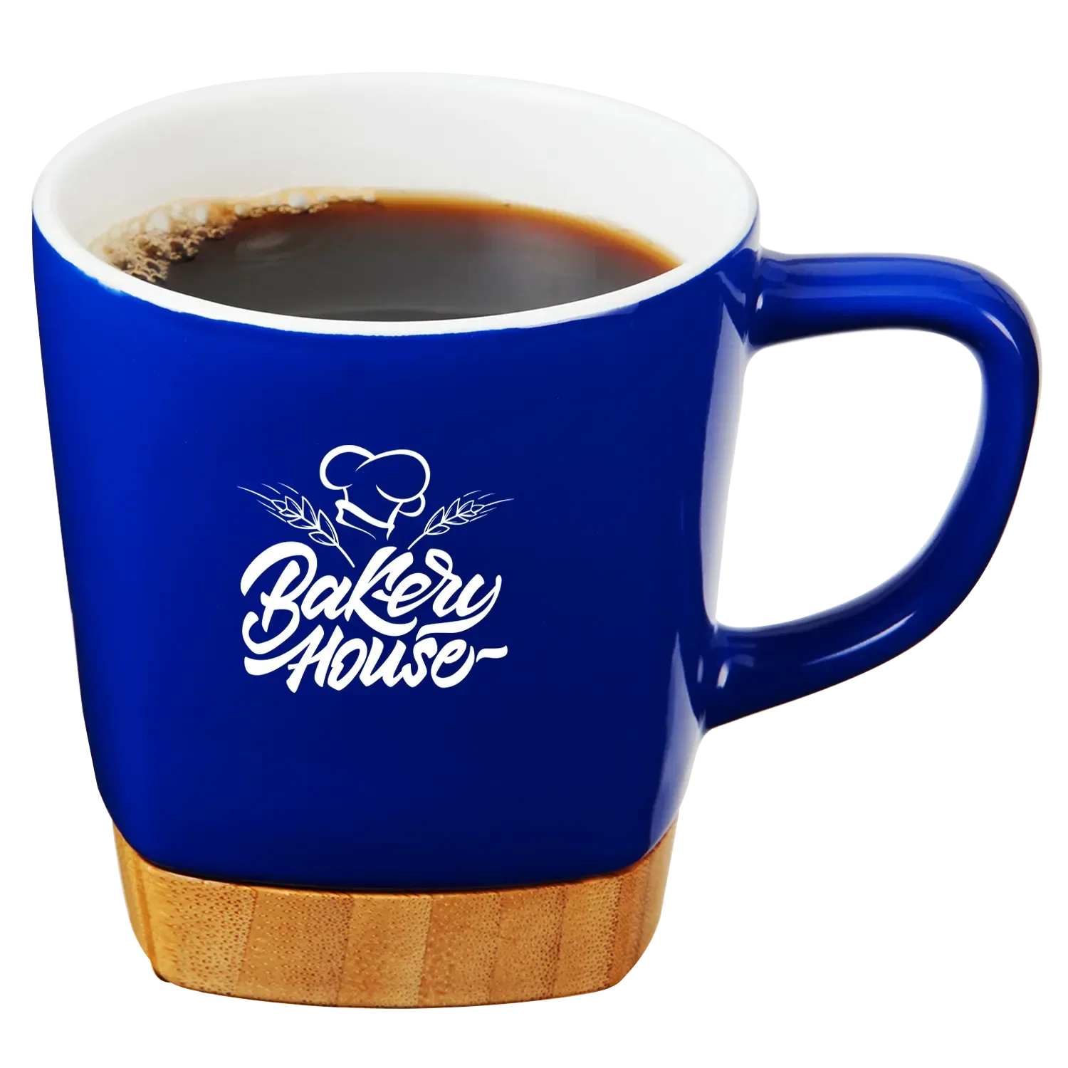 11 oz. Ceramic Mug w/ Removable Bamboo Coaster — view 3