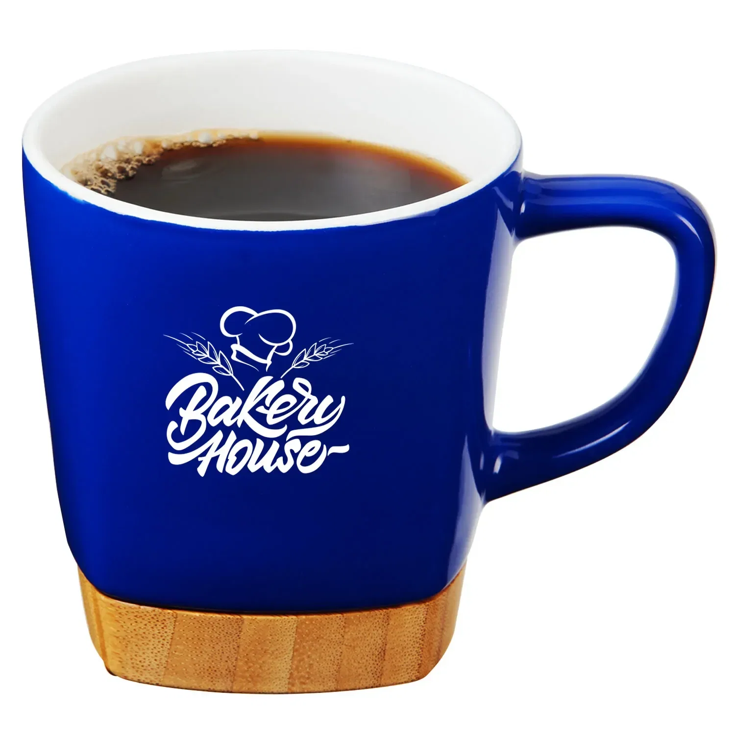 11 oz. Ceramic Mug w/ Removable Bamboo Coaster — view 5