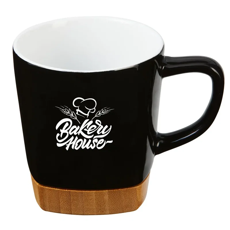 11 oz. Ceramic Mug w/ Removable Bamboo Coaster — view 8