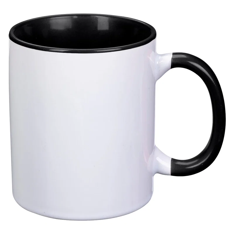 Angled shot of the coffee cup on a plain backdrop