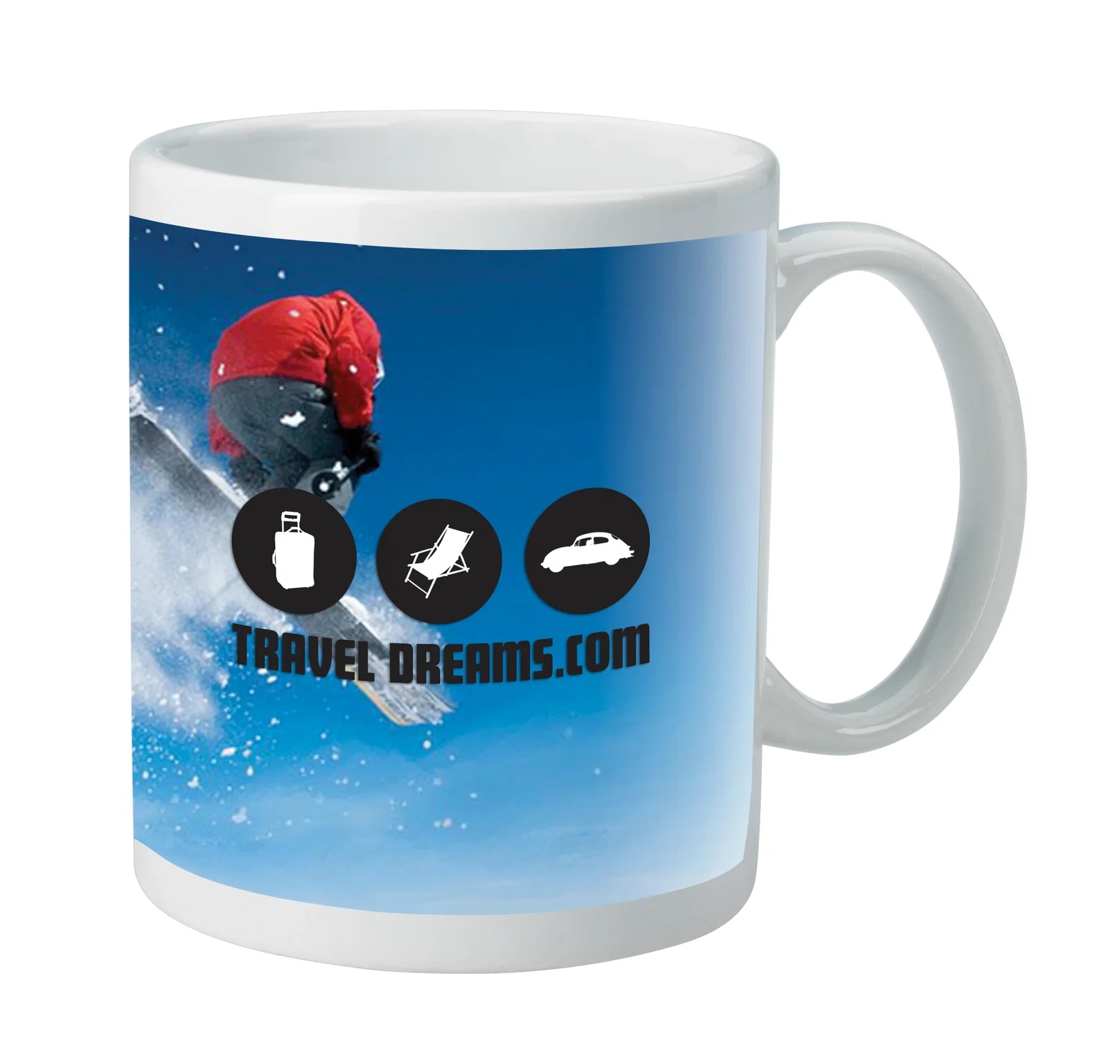 Full color artwork wrapping the cup body