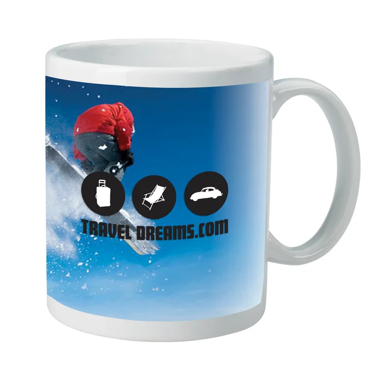 Full color artwork wrapping the cup body