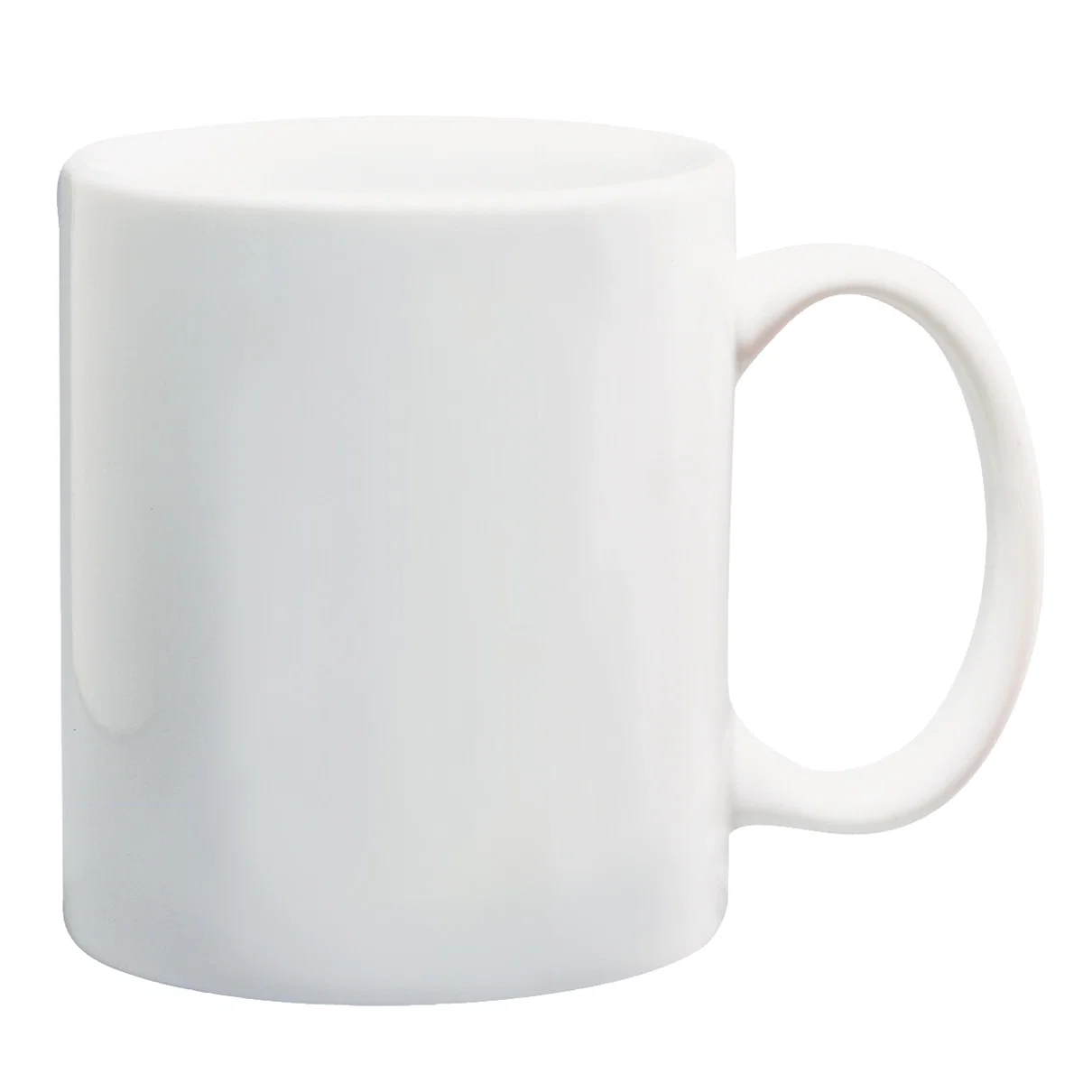 Handle side of the vitrified cup shown in profile