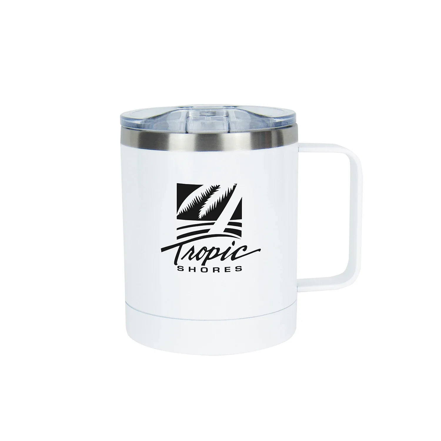 11oz Double Wall Stainless Steel Vacuum Coffee Cup — White