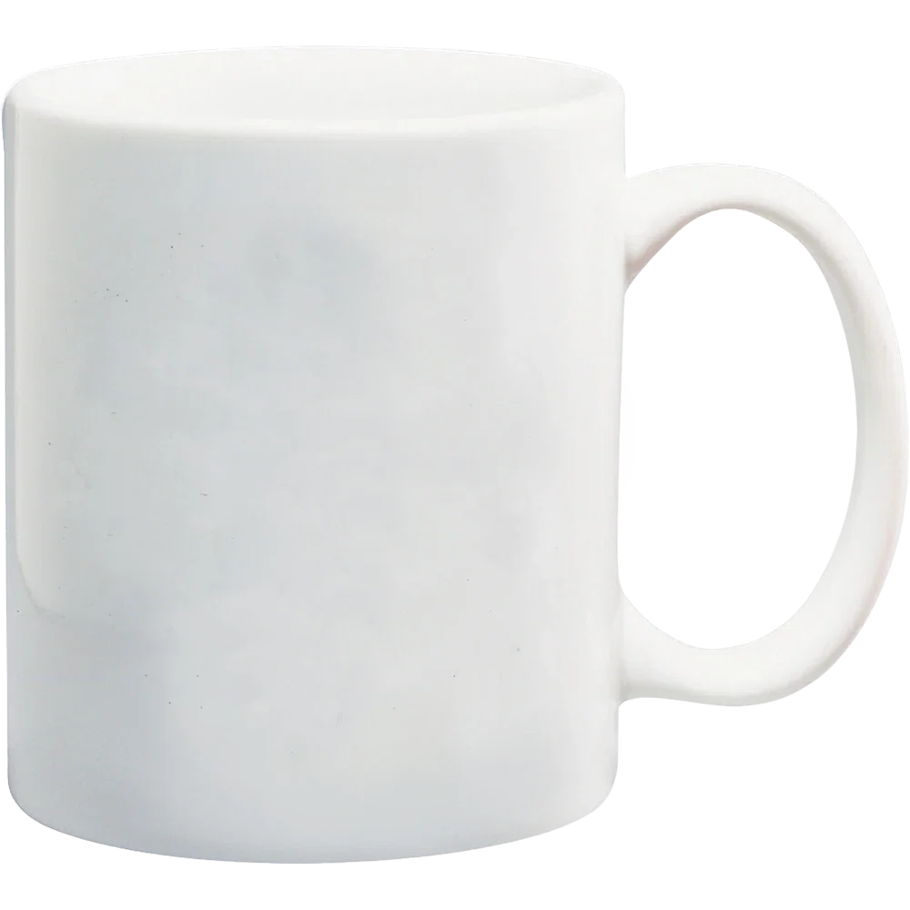 1 Color Ceramic Mug: White — view 2