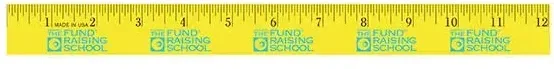12" Enamel Wood Ruler - English Scale — view 3