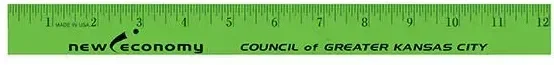 12" Enamel Wood Ruler - English Scale — view 6