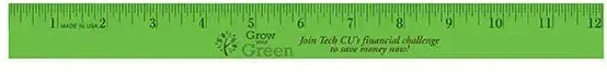 12" Enamel Wood Ruler - English Scale — view 9