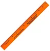 12" Fluorescent Wood Ruler - English Scale in Neon Orange