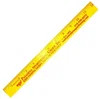 12" Fluorescent Wood Ruler - English Scale in Neon Yellow