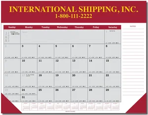 12 Month Calendar Leatherette Planner