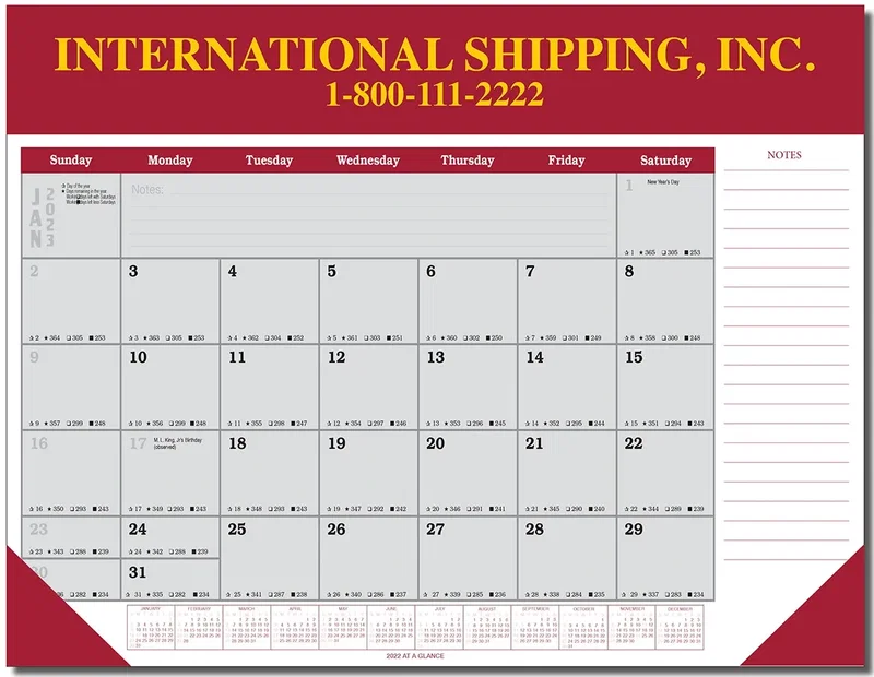 12 Month Calendar Leatherette Planner