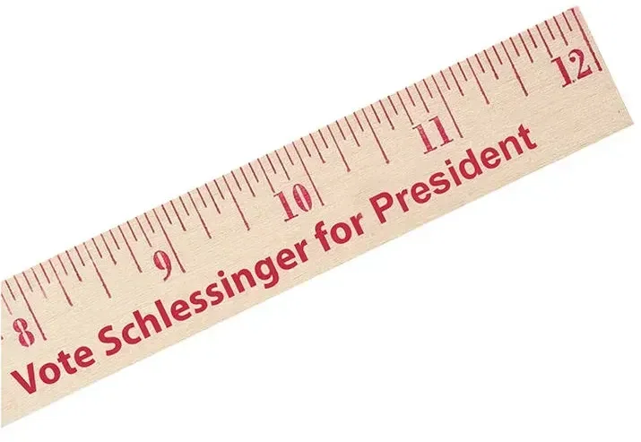 12" Natural Finish Wood Ruler
