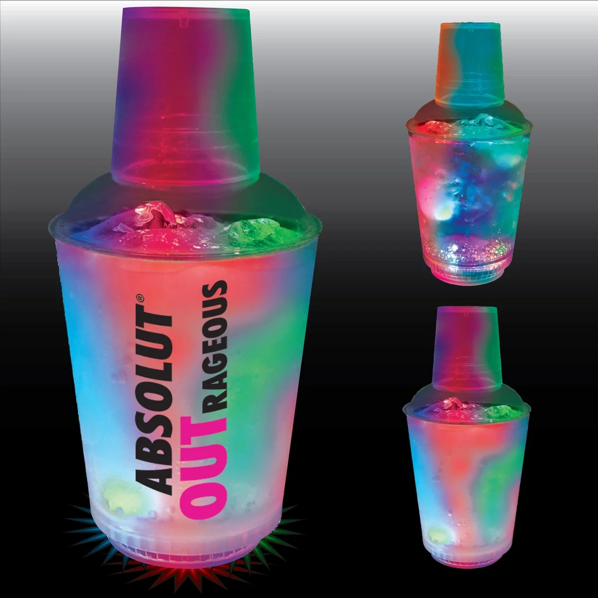 12 oz. 3 Piece Plastic Cocktail Shaker — view 2