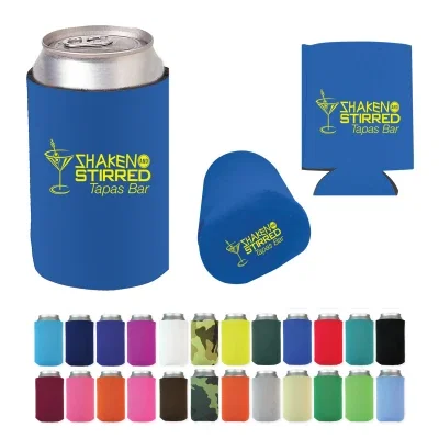 Sleeve wrapped around a chilled beverage can