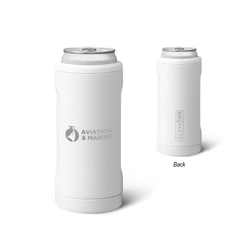 Underside of the can cooler photographed to show its base.