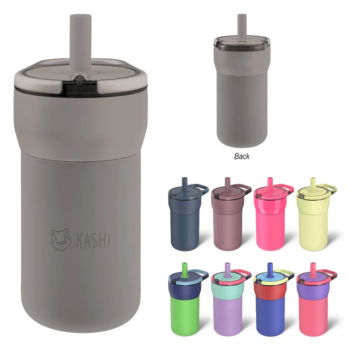 Twelve ounce bottle in a colored finish with a sealed lid