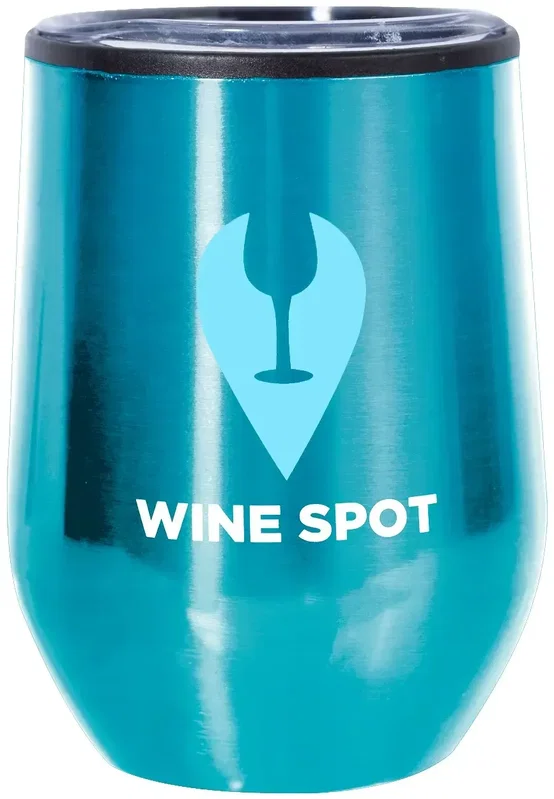 Personalized Divvy Stainless Steel Stemless Wine Glass - 12oz. — view 4