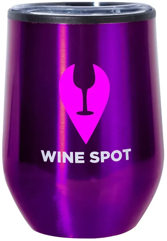 Personalized Divvy Stainless Steel Stemless Wine Glass - 12oz. — view 6