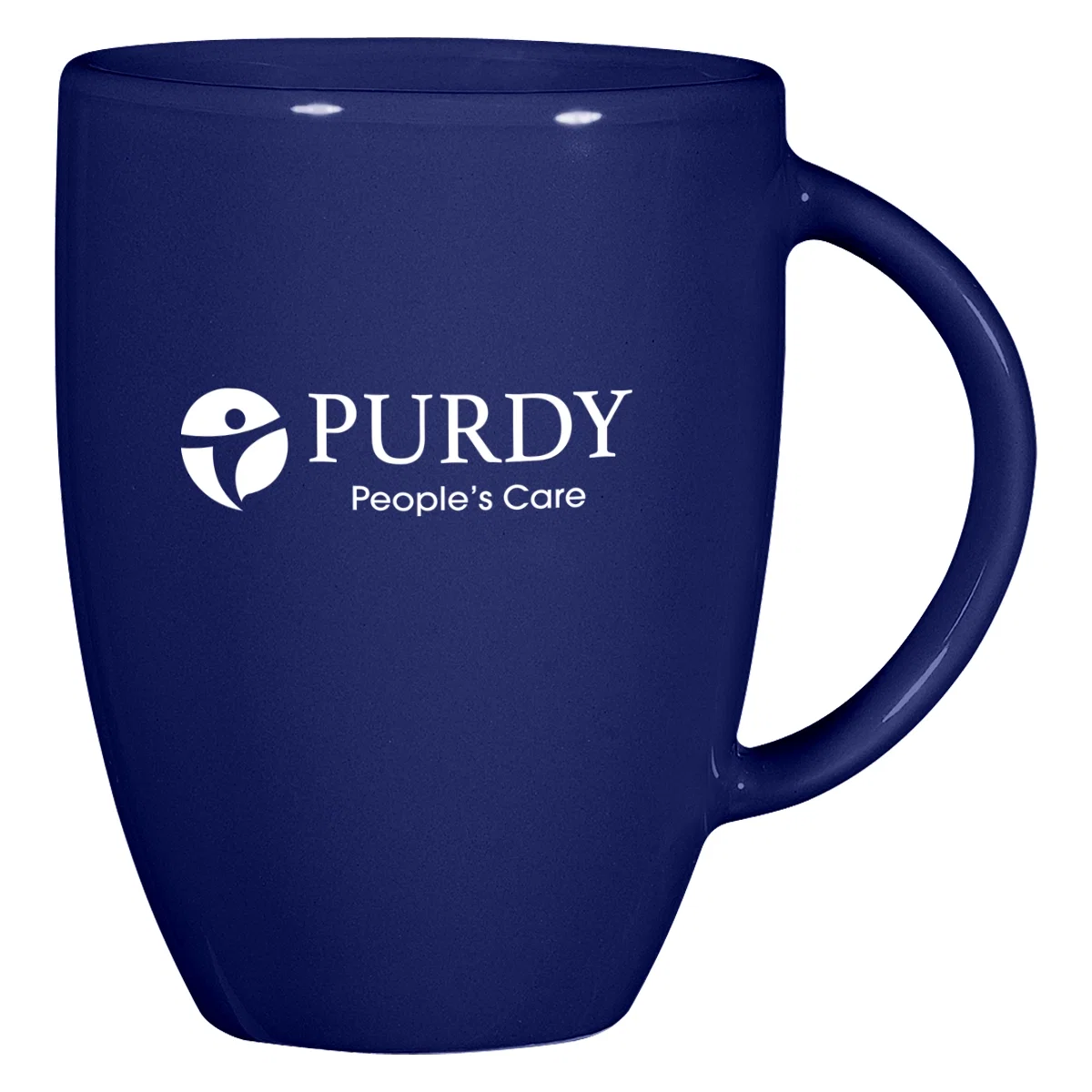 Twelve ounce ceramic mug standing about four inches tall