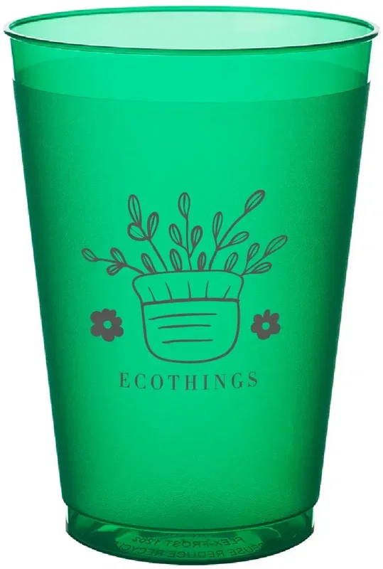 12 oz. Frosted Plastic Stadium Cups (1 Color) — view 2