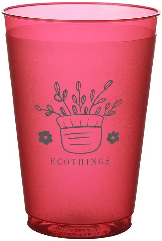 12 oz. Frosted Plastic Stadium Cups (1 Color) — view 5