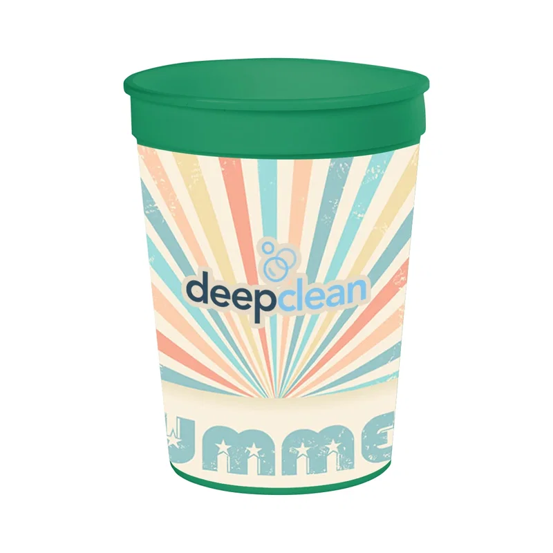 Bright full-bleed design covering the cup surface
