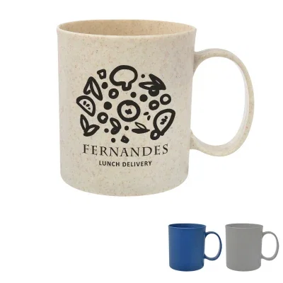 Handle side of the short wide coffee cup