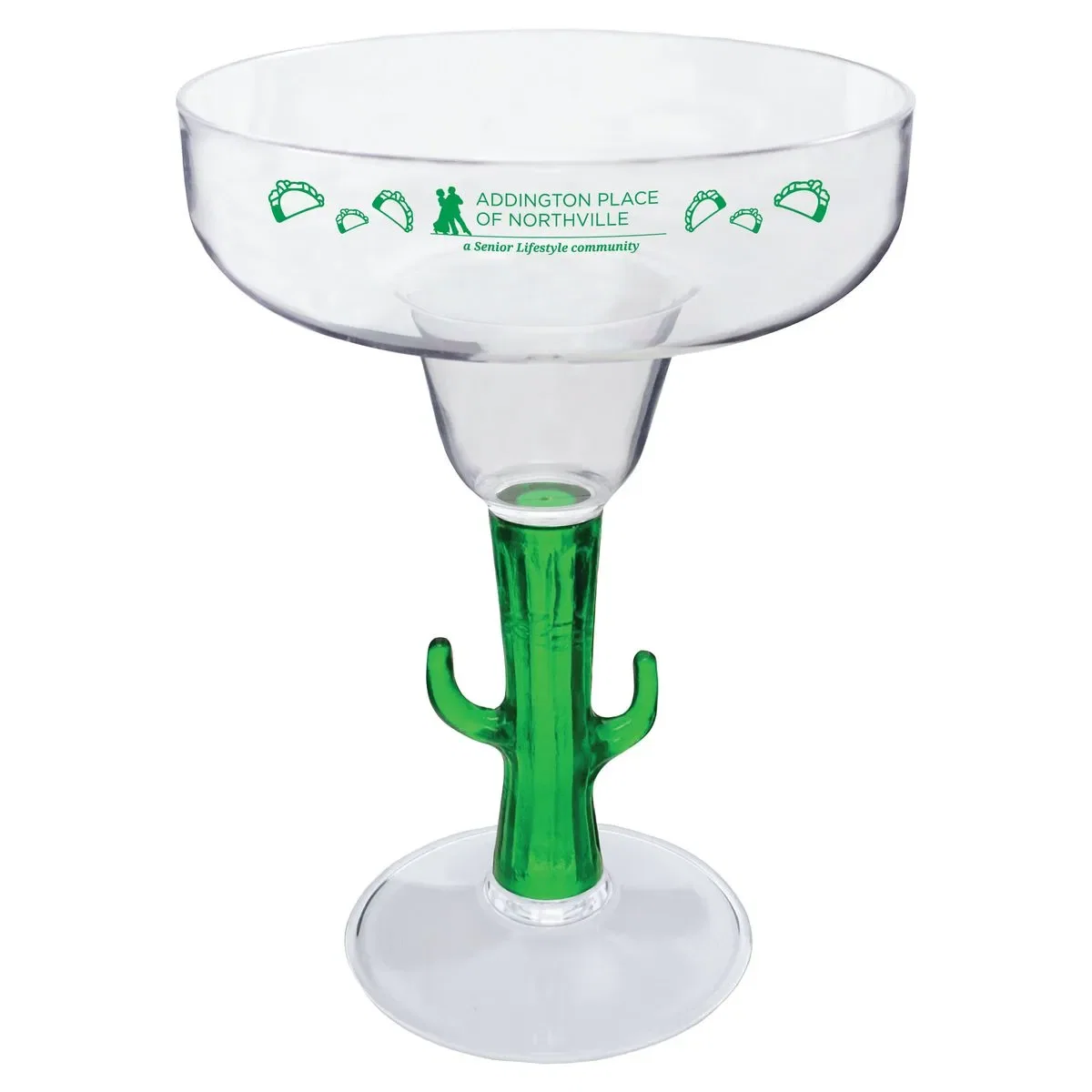12 oz. Novelty Stem Plastic Margarita Glass — view 2