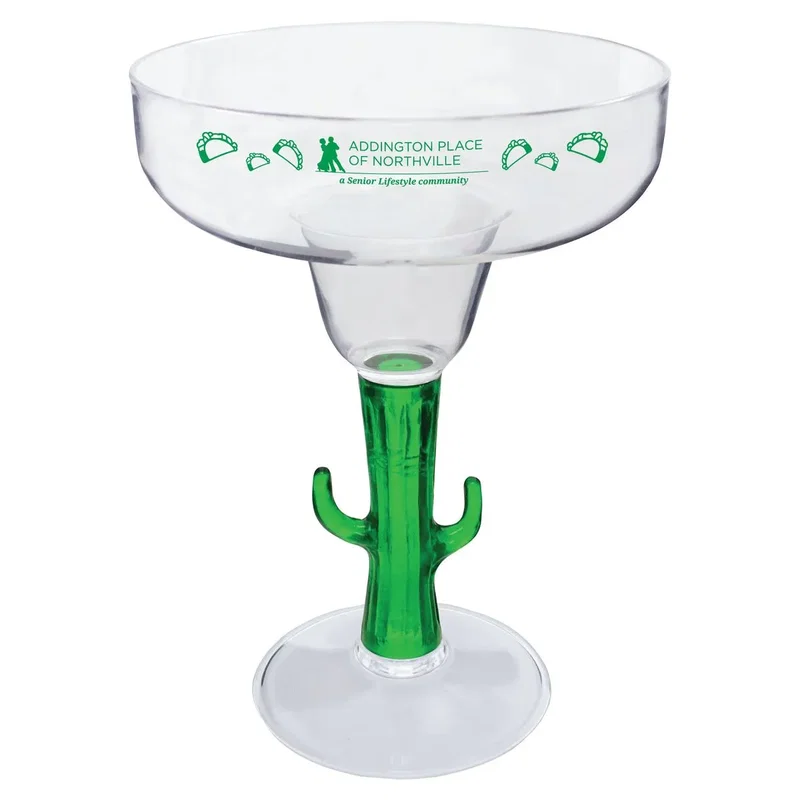 12 oz. Novelty Stem Plastic Margarita Glass — view 2