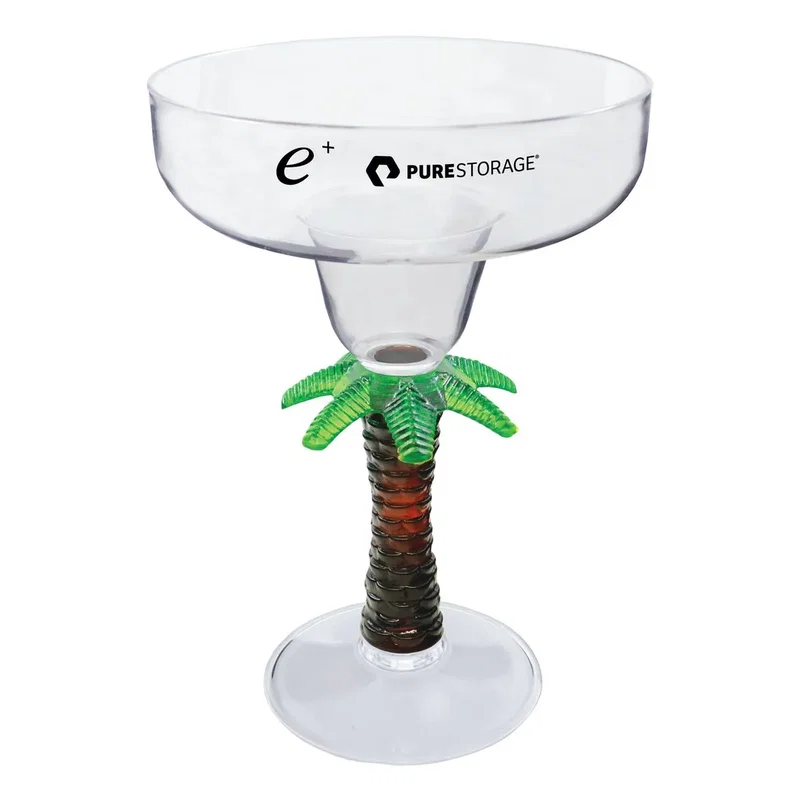 12 oz. Novelty Stem Plastic Margarita Glass — view 3