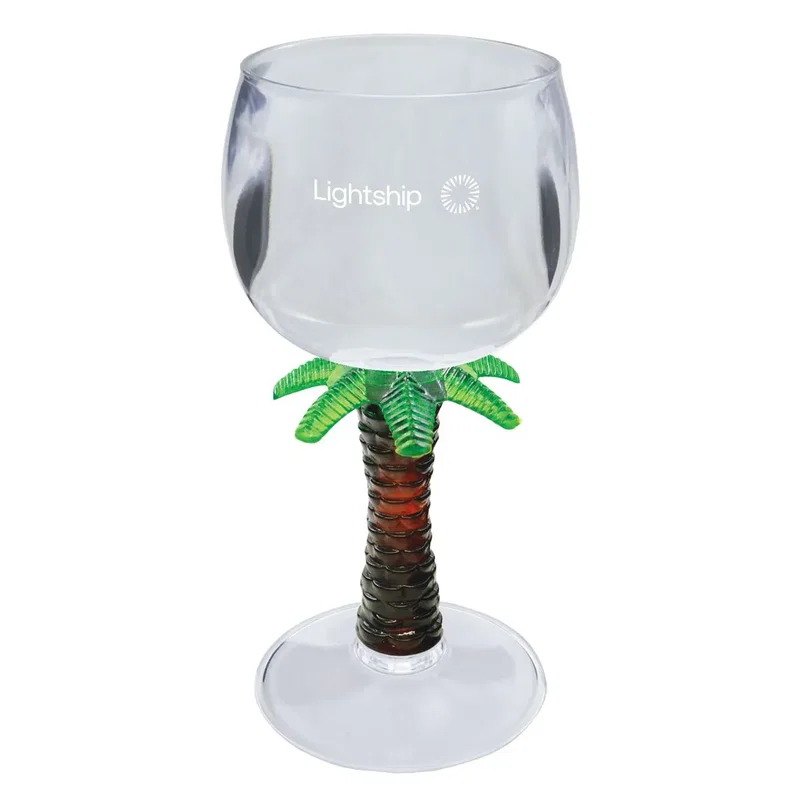 12 oz. Novelty Stem Plastic Wine Goblet — view 3