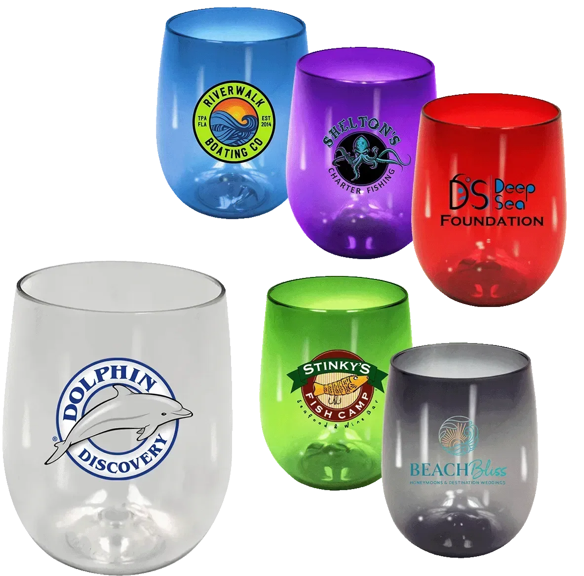 12 oz. Recycled Stemless Wine Glass — view 9
