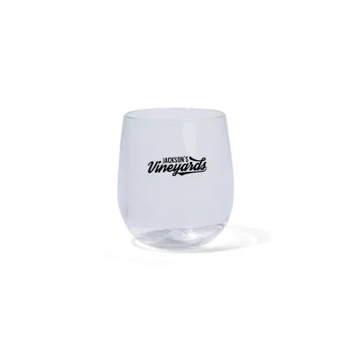 Silicone wine glass in a clear finish, twelve ounce capacity