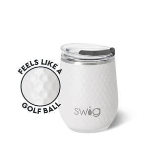 12 Oz. Swig Life™ Golf Ball Stainless Steel Stemless Wine Tumbler