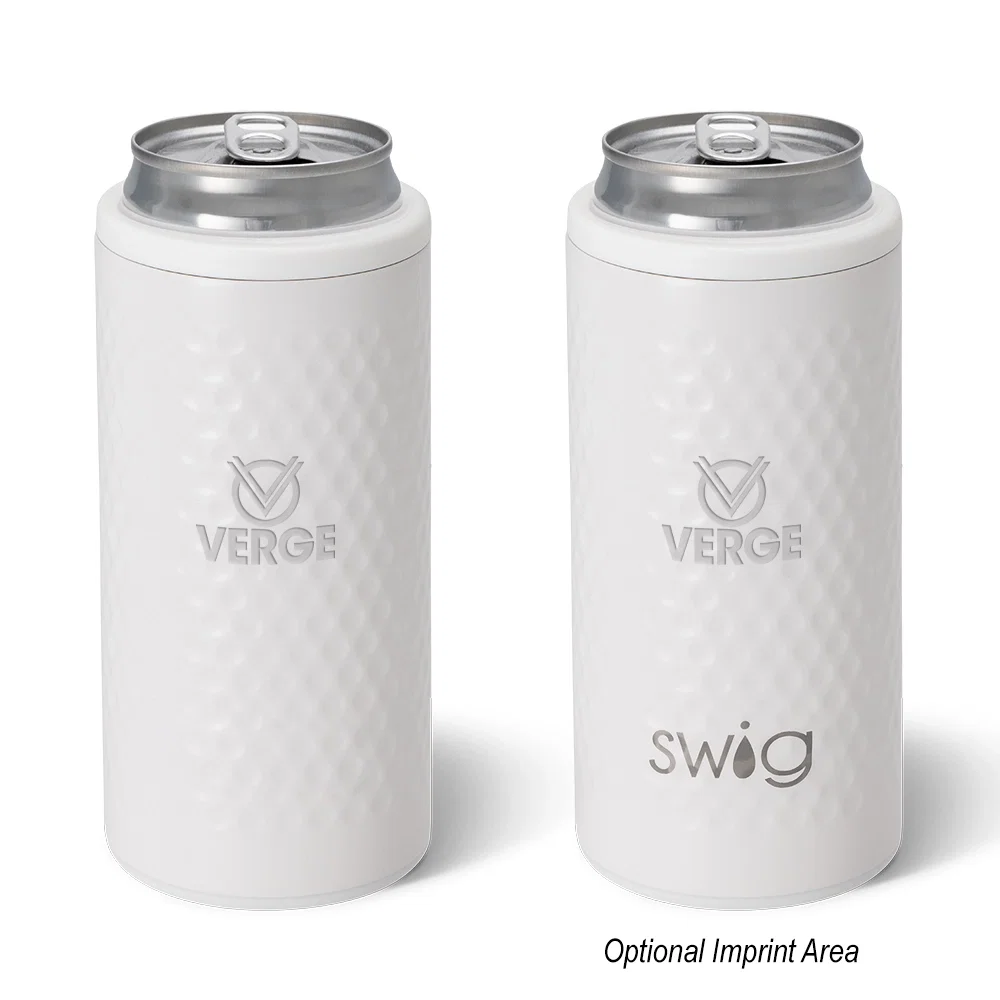 Skinny cooler sleeve sized for twelve ounce slim cans