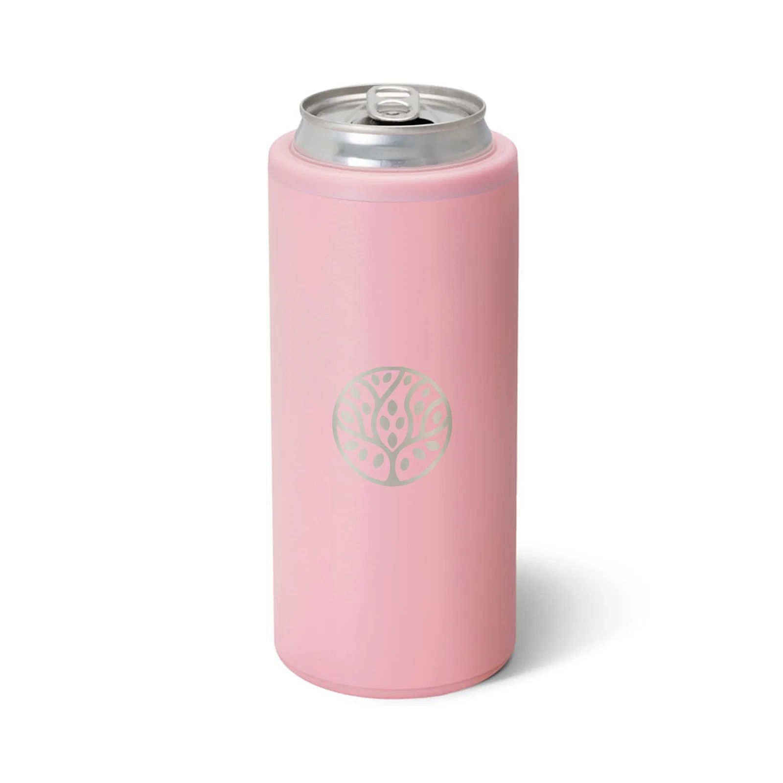 Navy can holder gripped in one hand