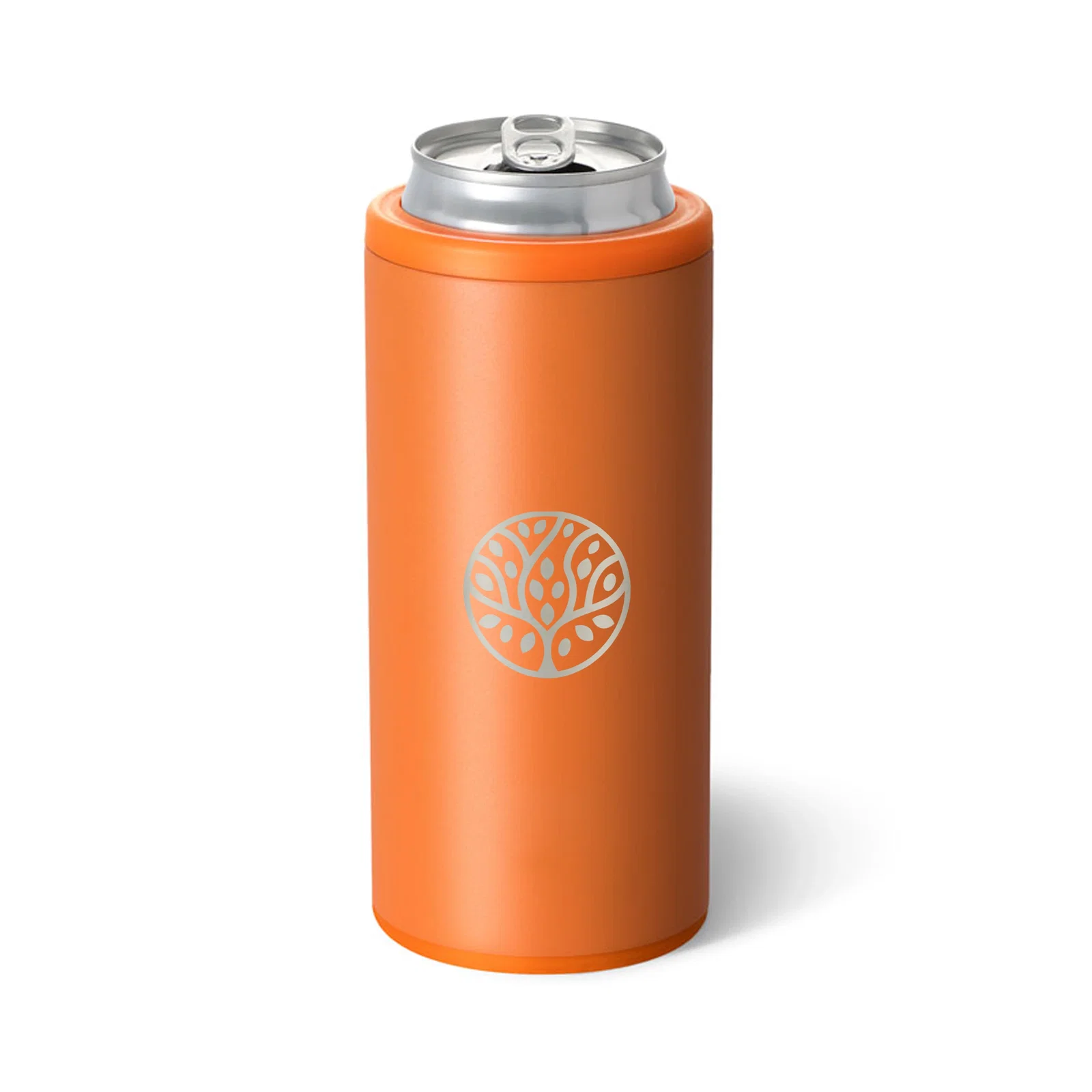 Purple insulated cooler viewed straight on