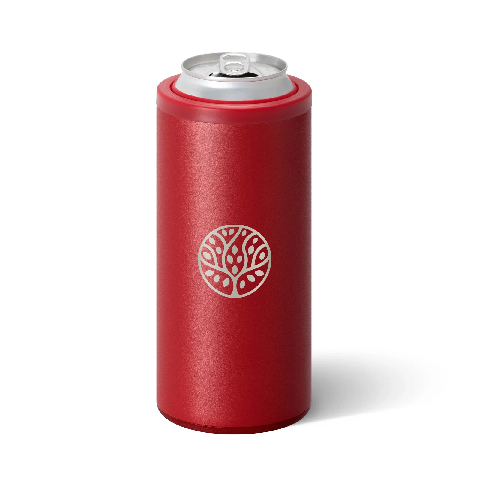 Red version angled to show the smooth exterior