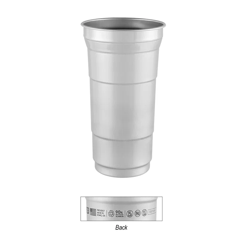 Tapered base of the lightweight metal tumbler