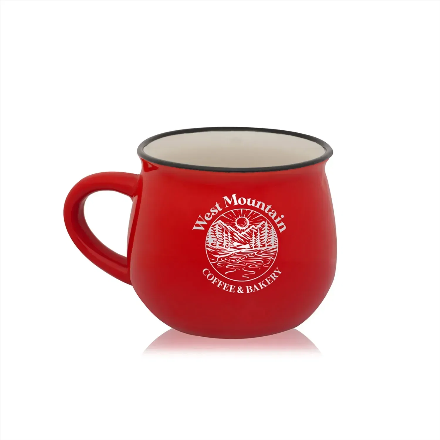 Two-Tone Potbelly Ceramic Mug — view 2