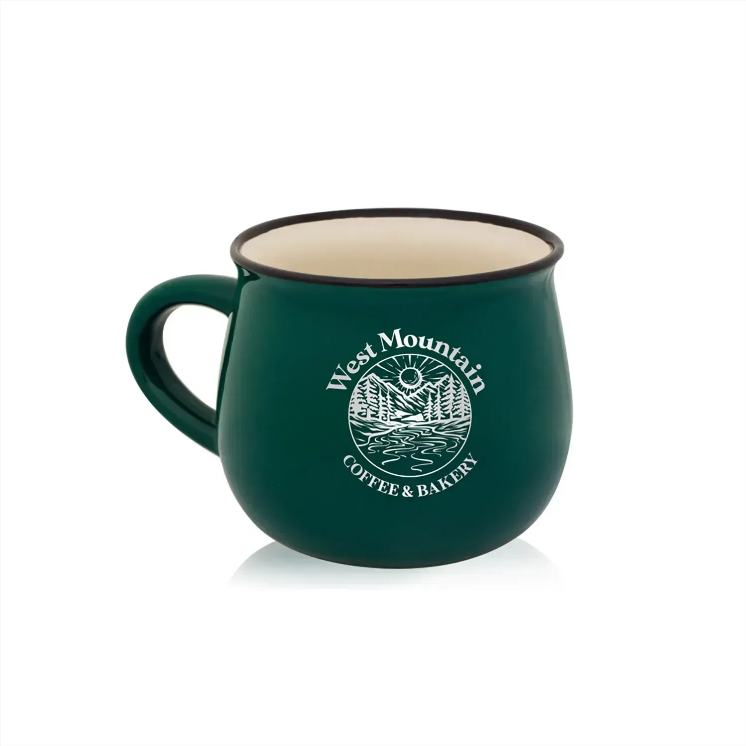 Two-Tone Potbelly Ceramic Mug — view 3