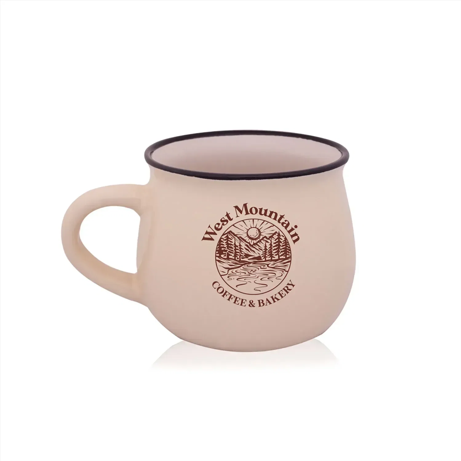 Two-Tone Potbelly Ceramic Mug — view 4