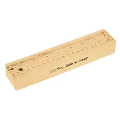 Sliding lid closed to show the measurement scale