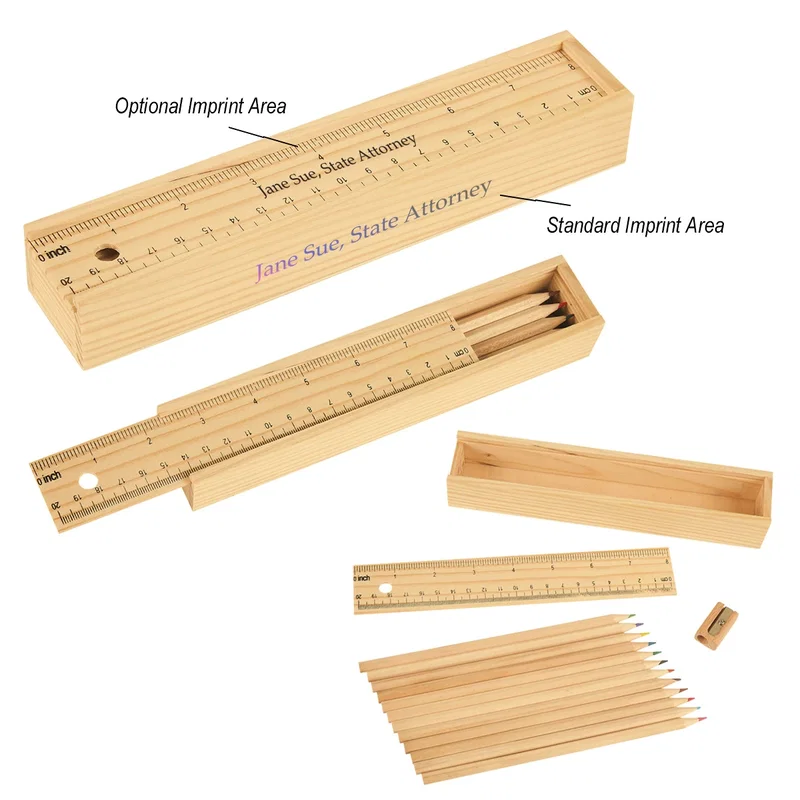 Pencils lifted out and laid beside the container