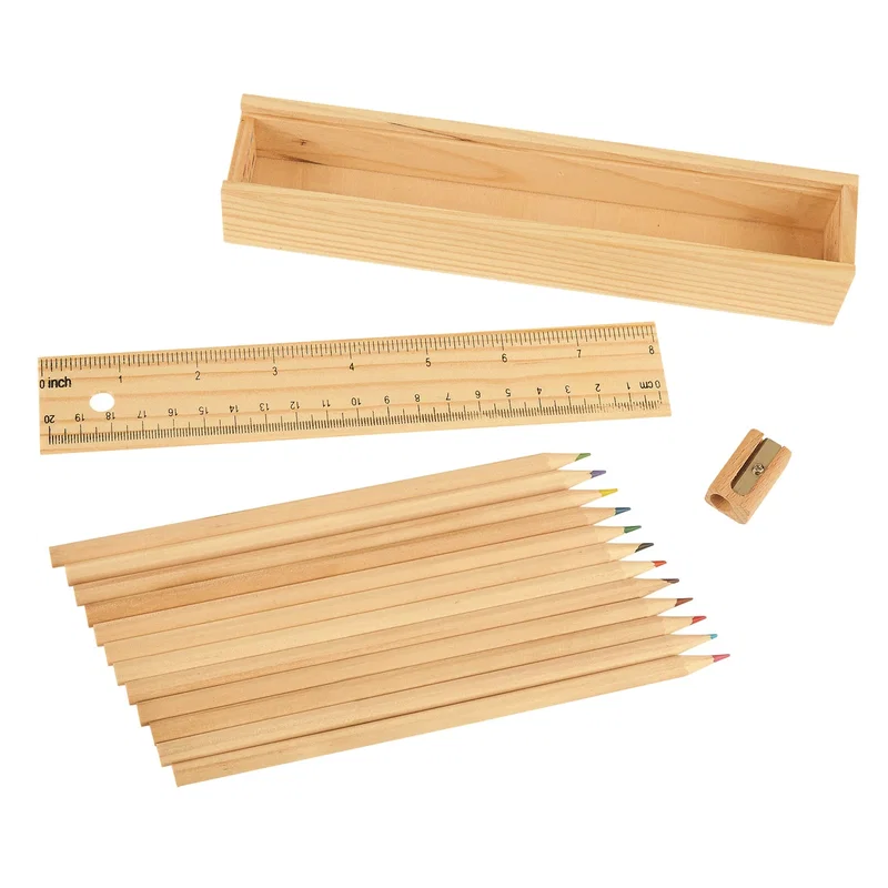 Ruler edge marked in inches across the lid