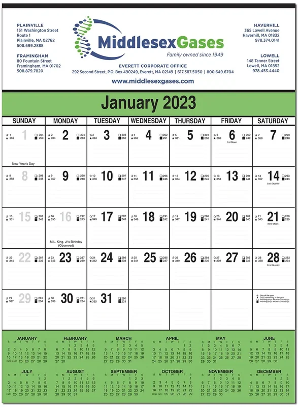 12 Sheet Contractor Wall Calendar — view 2