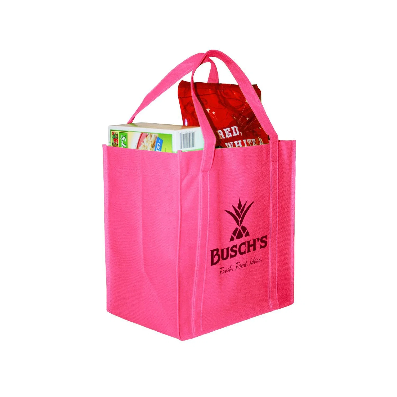 12 X 12 X 8 Standard Grocery Tote — Hot Pink — view 2