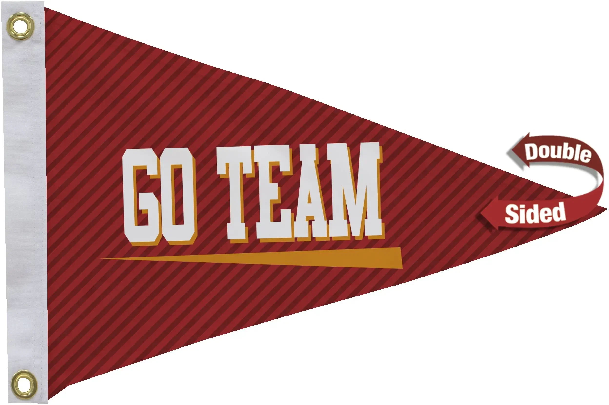 12" x 18" Nylon Pennant Flag Double-Sided — view 3