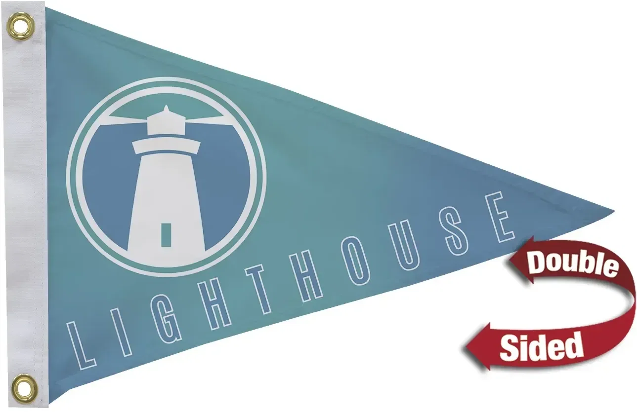 12" x 18" Polyester Pennant Flag Double-Sided — view 2